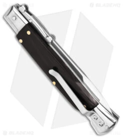 AKC Swinguard 9" Automatic Italian Stiletto Ebony (4" Satin Bayonet) 4 AKC Swinguard 9" Automatic Italian Stiletto Ebony (4" Satin Bayonet) -Blade HQ Knife Shop AKC Swinguard 9in Automatic Italian Stilletto Ebony 4in Satin Bayonet BHQ 139696 td