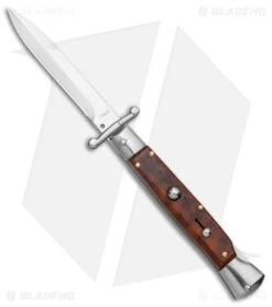 Bolster AKC 9" Automatic Italian Stiletto Snakewood (4" Satin Bayonet)