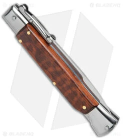 Bolster AKC 9" Automatic Italian Stiletto Snakewood (4" Satin Bayonet) -Blade HQ Knife Shop AKC Swinguard 9in Snakewood Bayo Satin GX 4273 jr side