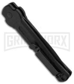 AKC X-treme Ace Black Automatic Knife - Black Plain 4 AKC X-treme Ace Black Automatic Knife - Black Plain -Blade HQ Knife Shop AKC X TREME ACE Side Opening Automatic Knife Black Black BHQ 100384 kp side large