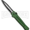 AKC X-treme Ace Green Automatic Knife - Black Two Tone Plain -Blade HQ Knife Shop AKC X treme Ace Auto Green Black TT ACE GTT BHQ 136921 jr large