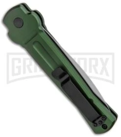 AKC X-treme Ace Green Automatic Knife - Satin Plain -Blade HQ Knife Shop AKC X treme Ace Auto Green SW BHQ 125448 jr side large