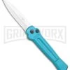AKC X-treme ACE Light Blue Automatic Knife - Satin Plain -Blade HQ Knife Shop AKC X treme Ace Auto Light Blue Satin BHQ 105418 jr large