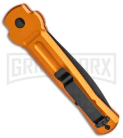 AKC X-treme Ace Orange Automatic Knife - Two Tone Dagger Plain -Blade HQ Knife Shop AKC X treme Ace Auto Orange TT BHQ 143389 jr side large