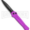 AKC X-treme Ace Purple Automatic Knife - Black Plain -Blade HQ Knife Shop AKC X treme Ace Auto Purple Black BHQ 179221 jr large