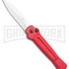 AKC X-treme Ace Red Automatic Knife - Satin Plain -Blade HQ Knife Shop AKC X treme Ace Auto Red Satin BHQ 105468 jr large