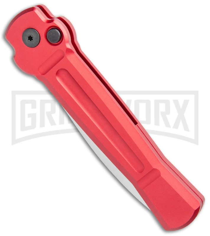 AKC X-treme Ace Red Automatic Knife - Satin Plain AKC X-treme Ace Red Automatic Knife - Satin Plain -Blade HQ Knife Shop AKC X treme Ace Auto Red Satin BHQ 105468 jr spine large