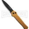 AKC X-treme Ace1 Gold Aluminum Automatic Knife - Black Plain 1 AKC X-treme Ace1 Gold Aluminum Automatic Knife - Black Plain -Blade HQ Knife Shop AKC X treme Ace Automatic Knife Gold 3in Black BHQ 189017 td large