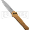 AKC X-treme Ace1 Gold Aluminum Automatic Knife - Satin Plain -Blade HQ Knife Shop AKC X treme Ace Automatic Knife Gold 3in Satin BHQ 189018 td large