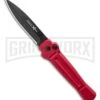 AKC X-treme Ace Red Automatic Knife - Black Plain 1 AKC X-treme Ace Red Automatic Knife - Black Plain -Blade HQ Knife Shop AKC X treme Ace Automatic Knife Red 3.6 Black BHQ 123056 LS large