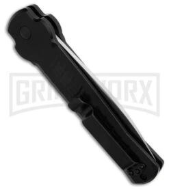 AKC X-treme Ace1 Side Opener Black Automatic Knife - Satin Plain -Blade HQ Knife Shop AKC X treme Ace1 Automatic Knife Black 3.75in Satin BHQ 189353 hd side large
