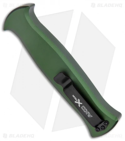 AKC X-treme EVO OTF Automatic Dagger Knife Green (3.5" Black) AKC X-treme EVO OTF Automatic Dagger Knife Green (3.5" Black) -Blade HQ Knife Shop AKC X treme EVO OTF Auto Dagger Green Black GX 37364 jr side