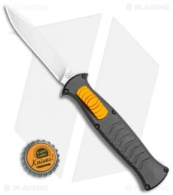 AKC X-treme EVO OTF Automatic Knife Black / Orange Slide (3.5" Satin) -Blade HQ Knife Shop AKC X treme EVO OTF Automatic Knife Black Orange Slide 3.5in Satin BHQ 114879 LS Bottlecap