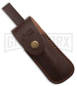 Automatic Italian Style Swinguard 9" Stag W/Clip - Damascus Bayonet Blade -Blade HQ Knife Shop Italian Style Stiletto Swinguard Automatic Knife Stag Horn w clip 4in Damascus BHQ 188209 td sheath large