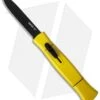AKC 077 Concord OTF Automatic Knife Yellow (3.25" Black Flat) -Blade HQ Knife Shop akc 077 otf yellow black plain cm