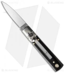 AKC Classic 6" Lever Lock Automatic Italian Knife Dark Horn (2.5" Polish) F17