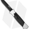 AKC 777 Blackfinger OTF Automatic Knife Brushed Aluminum (3.375" Black Flat)