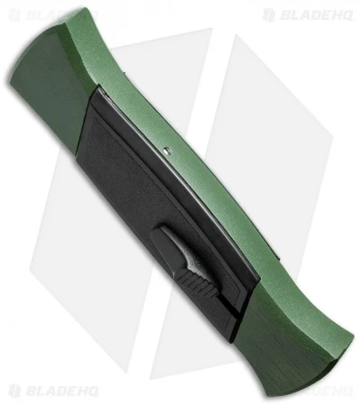 AKC 777 Blackfinger OTF Automatic Knife Green/Black (3.375" Satin Flat) AKC 777 Blackfinger OTF Automatic Knife Green/Black (3.375" Satin Flat) -Blade HQ Knife Shop akc 777 green satin flat side cm