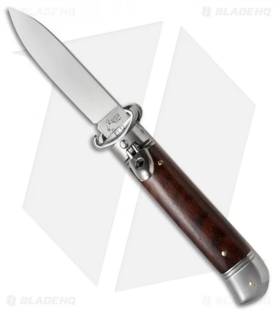 AKC Shot Puller 8" Lever Lock Auto Italian Knife Cocobolo (3.2" Polish Flat) AKC Shot Puller 8" Lever Lock Auto Italian Knife Cocobolo (3.2" Polish Flat) -Blade HQ Knife Shop akc 8 cocobolo shot plain jm