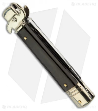 AKC Leverletto 7.75" Lever Lock Auto Italian Knife Cocobolo/Brass (3.2" Flat) AKC Leverletto 7.75" Lever Lock Auto Italian Knife Cocobolo/Brass (3.2" Flat) -Blade HQ Knife Shop akc 9in leverletto dark horn bayo side