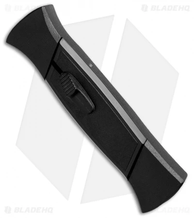 AKC 777 Blackfinger OTF Automatic Knife Black (3.375" Satin Flat) AKC 777 Blackfinger OTF Automatic Knife Black (3.375" Satin Flat) -Blade HQ Knife Shop akc blackfinger black satin side