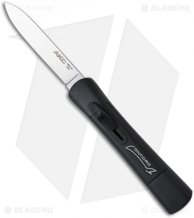 AKC Concord OTF Automatic Knife Black (3.25" Satin Flat) AKC Concord OTF Automatic Knife Black (3.25" Satin Flat) -Blade HQ Knife Shop akc concord black silver flat