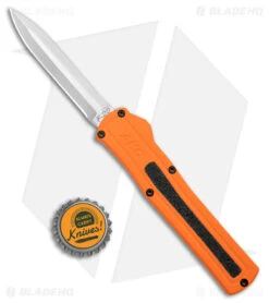 AKC F-20 D/A Dagger OTF Automatic Knife Orange Aluminum (3.6" Satin) -Blade HQ Knife Shop akc f 20 da otf auto black Orange aluminum Satin dagger BHQ 177350 jr bottlecap