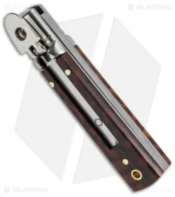 AKC Classic 6" Lever Lock Automatic Italian Knife Snakewood (2.5" Damascus) 4 AKC Classic 6" Lever Lock Automatic Italian Knife Snakewood (2.5" Damascus) -Blade HQ Knife Shop akc lever 6in snakewood damascus flat bottom cm
