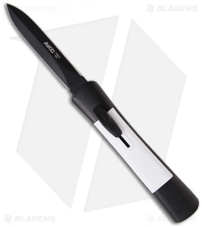 AKC Concord Dagger OTF Automatic Knife Black/White (3.25" Black) AKC Concord Dagger OTF Automatic Knife Black/White (3.25" Black) -Blade HQ Knife Shop akc otf concord white scale