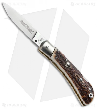 AKC Speed Hunter Automatic Italian Knife Stag Horn (3" Polish) AKC Speed Hunter Automatic Italian Knife Stag Horn (3" Polish) -Blade HQ Knife Shop akc speed hunter stag horn polish