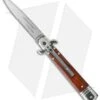 AKC Leverletto 7.75" Lever Lock Auto Italian Knife Cocobolo (3.2" Satin Serr) 1 AKC Leverletto 7.75" Lever Lock Auto Italian Knife Cocobolo (3.2" Satin Serr) -Blade HQ Knife Shop leverletto cocobolo serrated cm