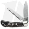 AKC Speed Hunter 2 Blade Automatic Italian Knife Dark Horn (3" Polish)